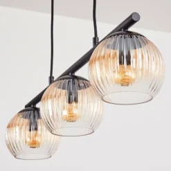 Koyoto Suspension, Boule lumineuse, Suspension Ambre, Clair, 3 lumières