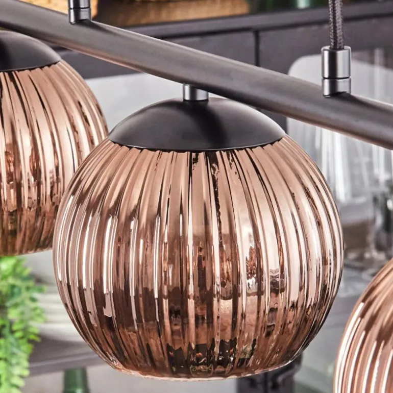 Koyoto Suspension, Boule lumineuse, Suspension Cuivré, 3 lumières