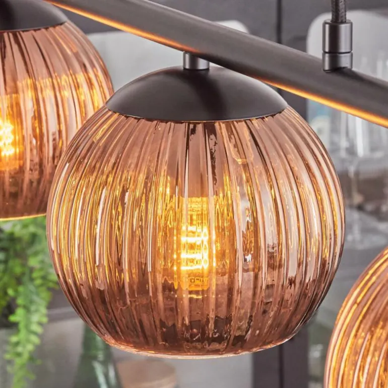 Koyoto Suspension, Boule lumineuse, Suspension Cuivré, 3 lumières