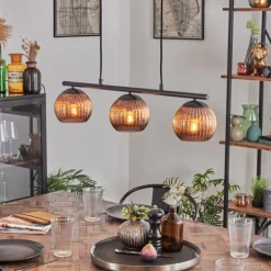 Koyoto Suspension, Boule lumineuse, Suspension Cuivré, 3 lumières