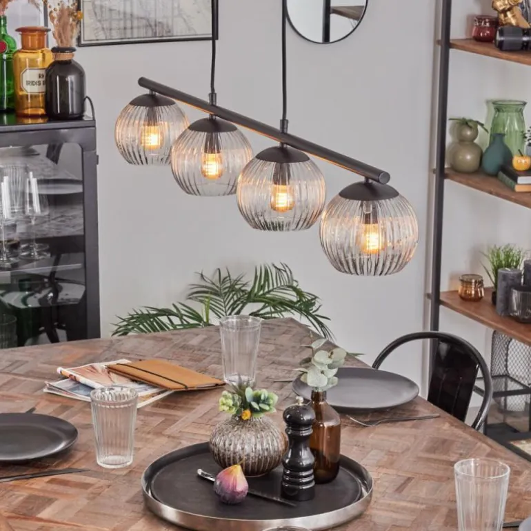 Koyoto Suspension, Boule lumineuse, Suspension Clair, 4 lumières