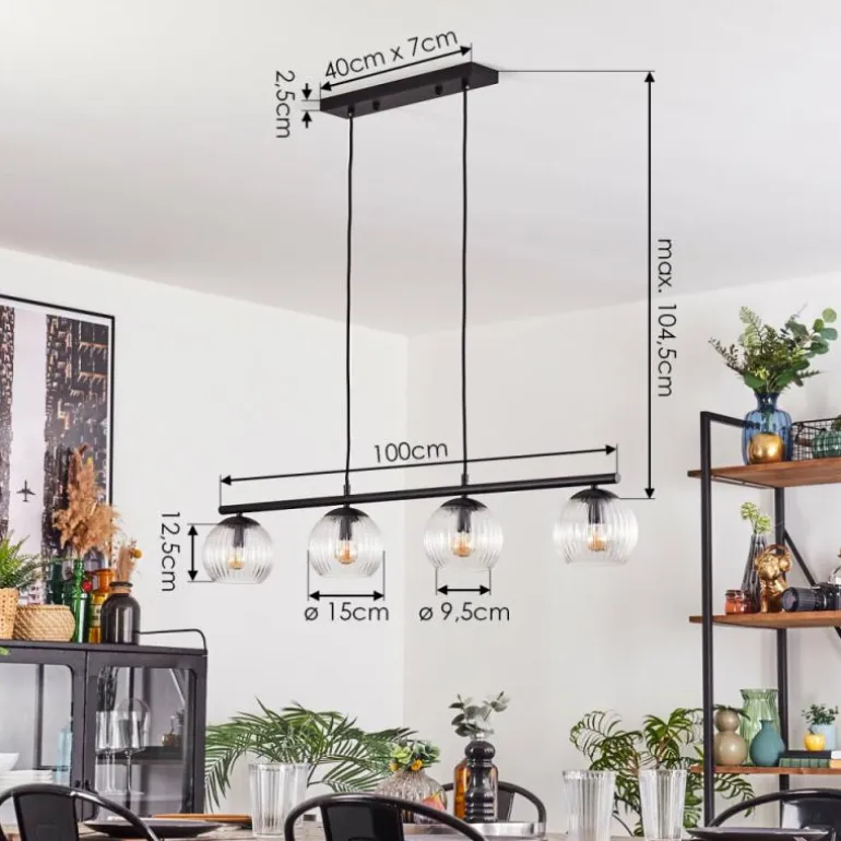 Koyoto Suspension, Boule lumineuse, Suspension Clair, 4 lumières