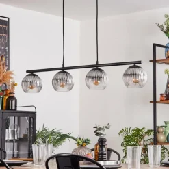 Koyoto Suspension, Boule lumineuse, Suspension Clair, Fumé, 4 lumières