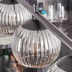 Koyoto Suspension, Boule lumineuse, Suspension Clair, Fumé, 4 lumières