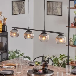Koyoto Suspension, Boule lumineuse, Suspension Clair, Fumé, 4 lumières