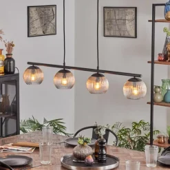 Koyoto Suspension, Boule lumineuse, Suspension Ambre, Clair, 4 lumières