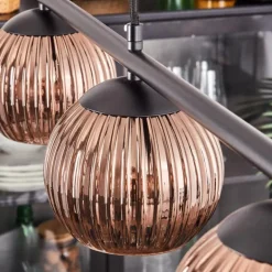 Koyoto Suspension, Boule lumineuse, Suspension Cuivré, 4 lumières