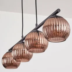 Koyoto Suspension, Boule lumineuse, Suspension Cuivré, 4 lumières