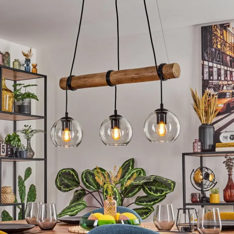 Koyoto Suspension, Boule lumineuse, Suspension Écru, Noir, 3 lumières