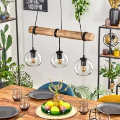 Koyoto Suspension, Boule lumineuse, Suspension Écru, Noir, 3 lumières