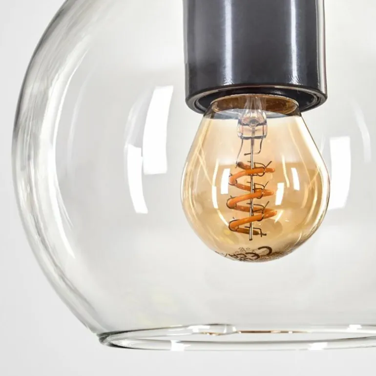 Koyoto Suspension, Boule lumineuse, Suspension Écru, Noir, 3 lumières