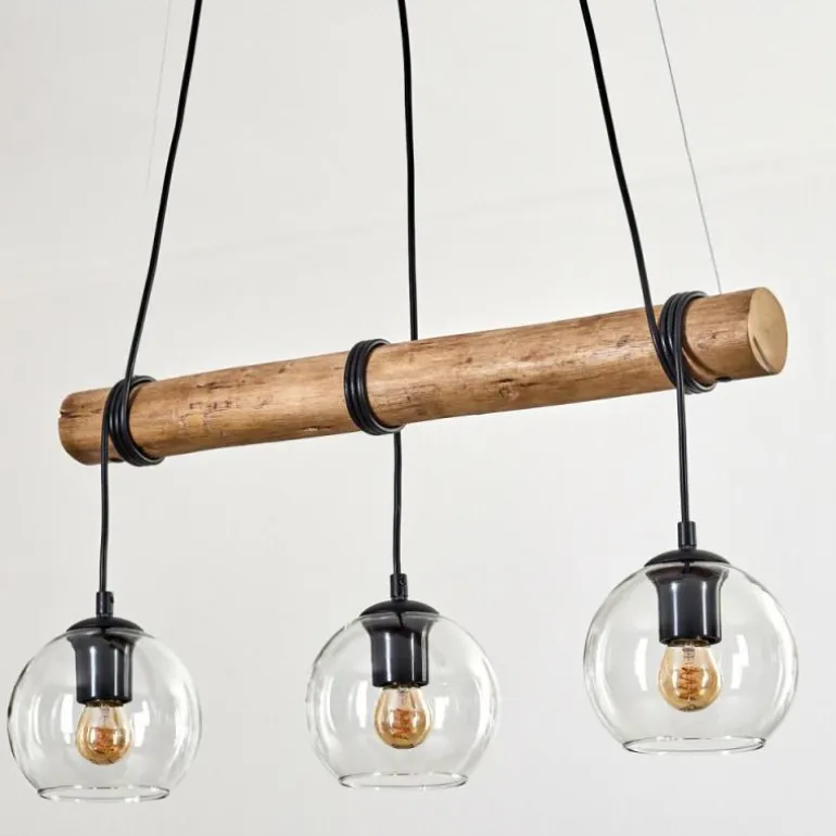 Koyoto Suspension, Boule lumineuse, Suspension Écru, Noir, 3 lumières