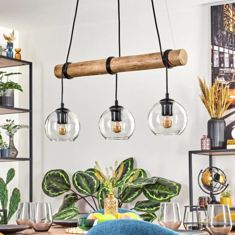 Koyoto Suspension, Boule lumineuse, Suspension Écru, Noir, 3 lumières
