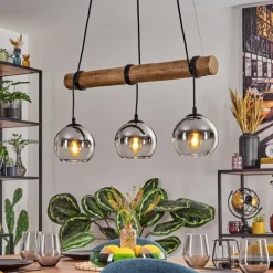 Koyoto Suspension, Boule lumineuse, Suspension Écru, Noir, 3 lumières