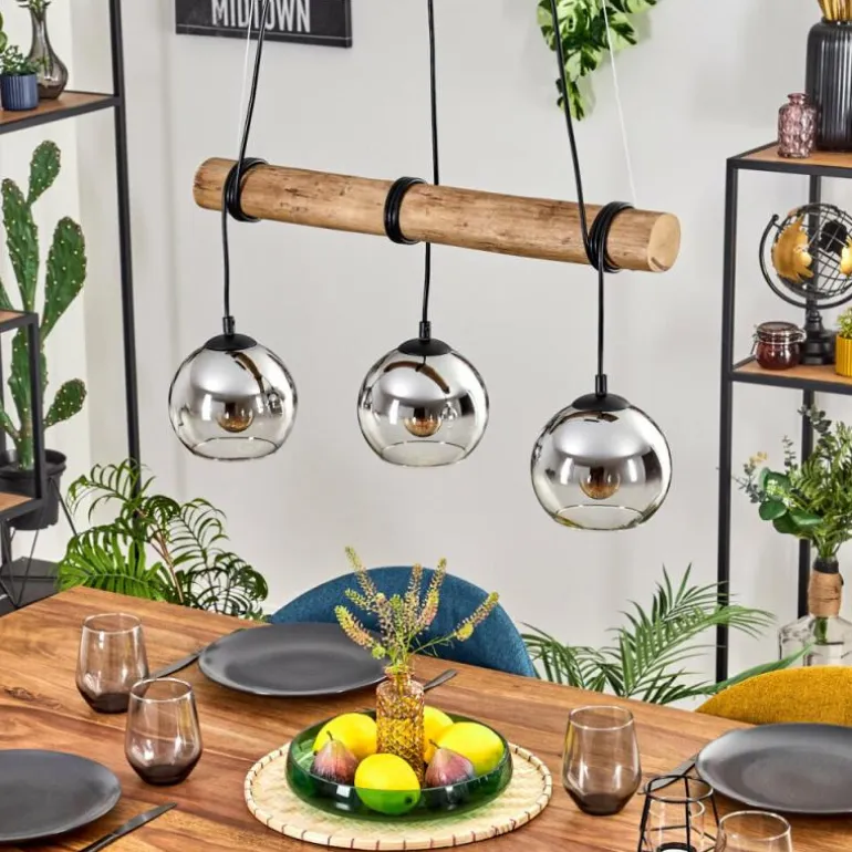 Koyoto Suspension, Boule lumineuse, Suspension Écru, Noir, 3 lumières