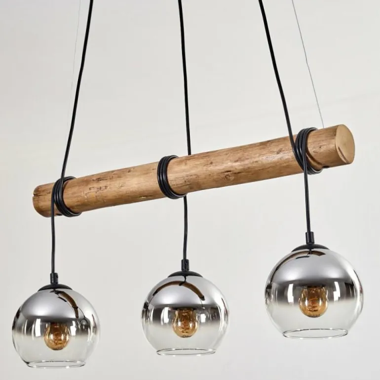 Koyoto Suspension, Boule lumineuse, Suspension Écru, Noir, 3 lumières