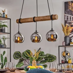 Koyoto Suspension, Boule lumineuse, Suspension Écru, Noir, 3 lumières