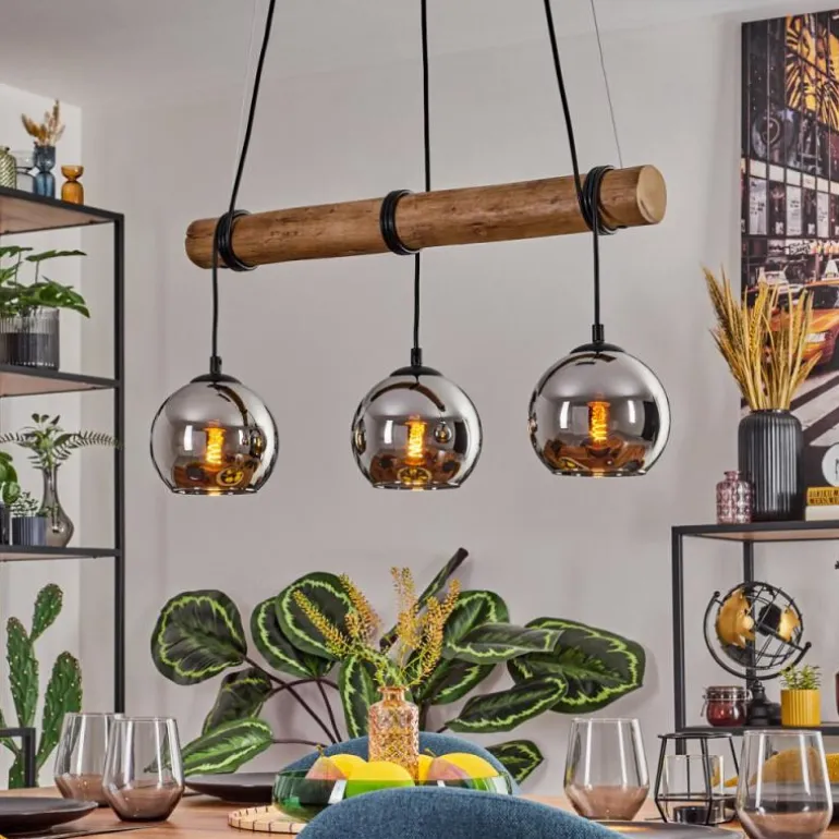 Koyoto Suspension, Boule lumineuse, Suspension Écru, Noir, 3 lumières