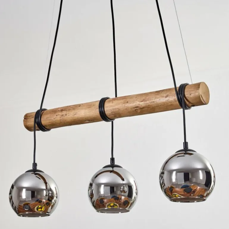 Koyoto Suspension, Boule lumineuse, Suspension Écru, Noir, 3 lumières