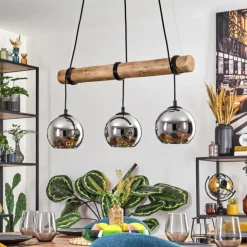 Koyoto Suspension, Boule lumineuse, Suspension Écru, Noir, 3 lumières