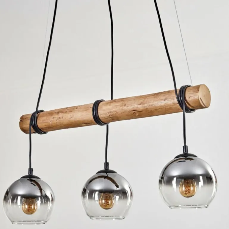 Koyoto Suspension, Boule lumineuse, Suspension Écru, Noir, 3 lumières