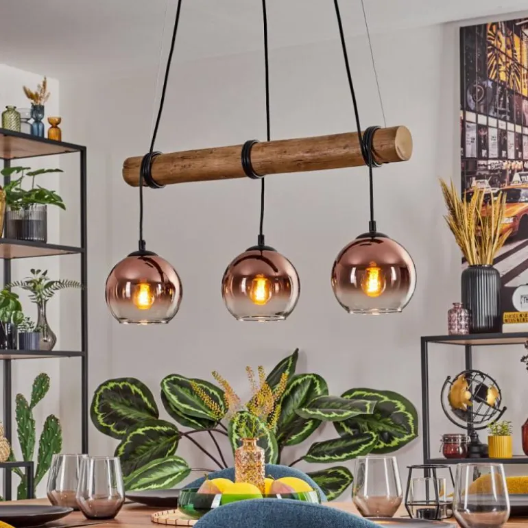 Koyoto Suspension, Boule lumineuse, Suspension Écru, Noir, 3 lumières
