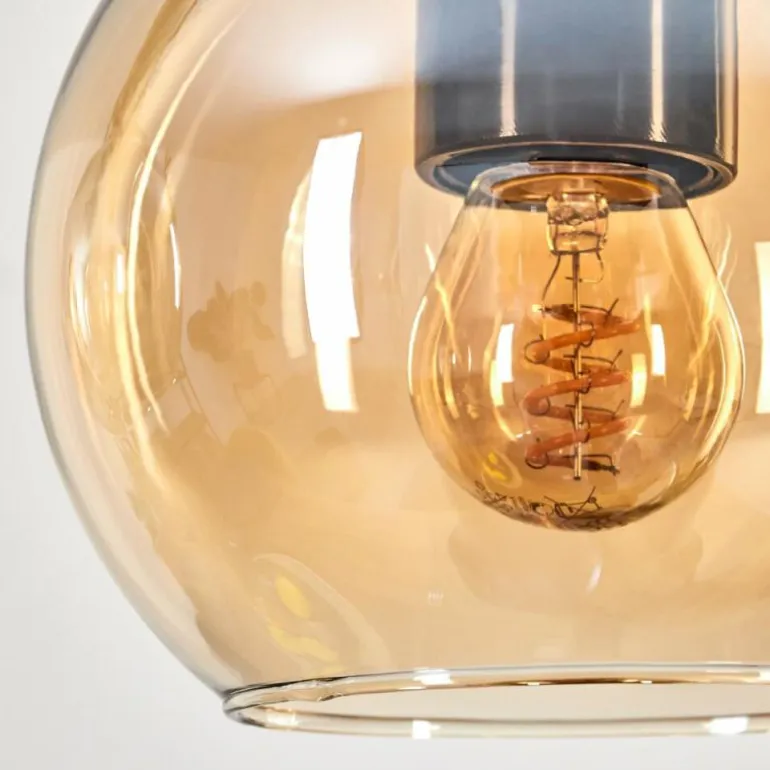 Koyoto Suspension, Boule lumineuse, Suspension Écru, Noir, 4 lumières