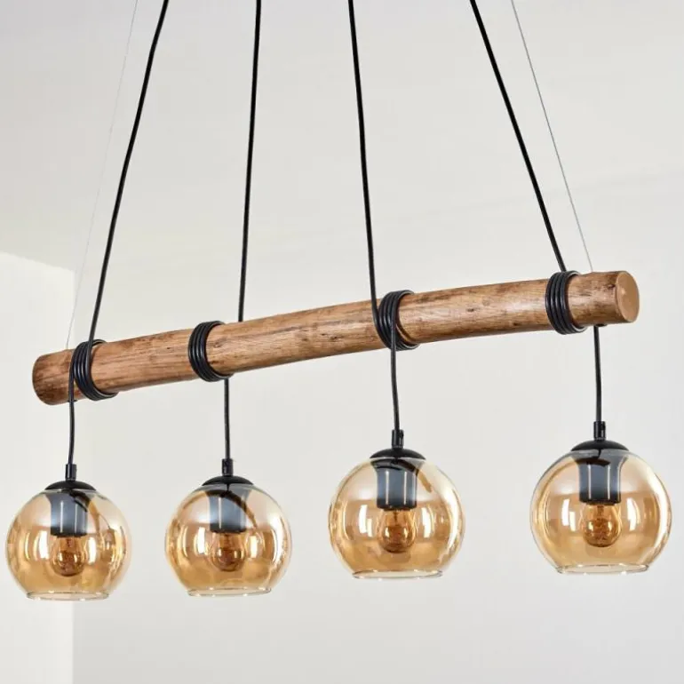 Koyoto Suspension, Boule lumineuse, Suspension Écru, Noir, 4 lumières