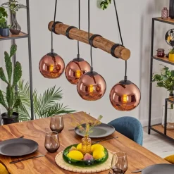 Koyoto Suspension, Boule lumineuse, Suspension Écru, Noir, 4 lumières