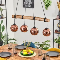 Koyoto Suspension, Boule lumineuse, Suspension Écru, Noir, 4 lumières