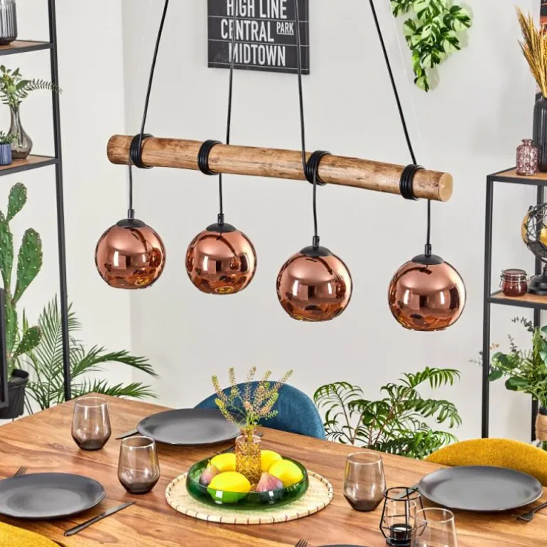 Koyoto Suspension, Boule lumineuse, Suspension Écru, Noir, 4 lumières