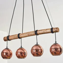 Koyoto Suspension, Boule lumineuse, Suspension Écru, Noir, 4 lumières