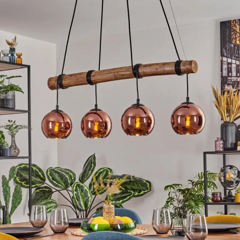 Koyoto Suspension, Boule lumineuse, Suspension Écru, Noir, 4 lumières