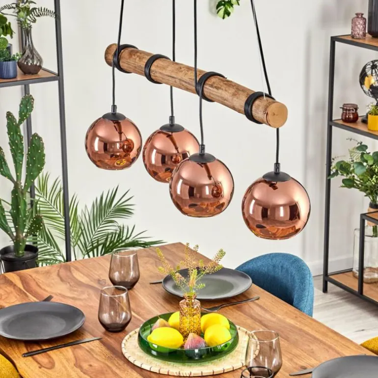 Koyoto Suspension, Boule lumineuse, Suspension Écru, Noir, 4 lumières