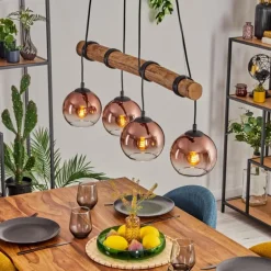 Koyoto Suspension, Boule lumineuse, Suspension Écru, Noir, 4 lumières