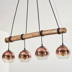 Koyoto Suspension, Boule lumineuse, Suspension Écru, Noir, 4 lumières
