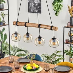 Koyoto Suspension, Boule lumineuse, Suspension Écru, Noir, 4 lumières