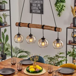 Koyoto Suspension, Boule lumineuse, Suspension Écru, Noir, 4 lumières