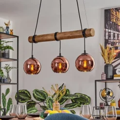 Koyoto Suspension, Boule lumineuse, Suspension Écru, Noir, 3 lumières