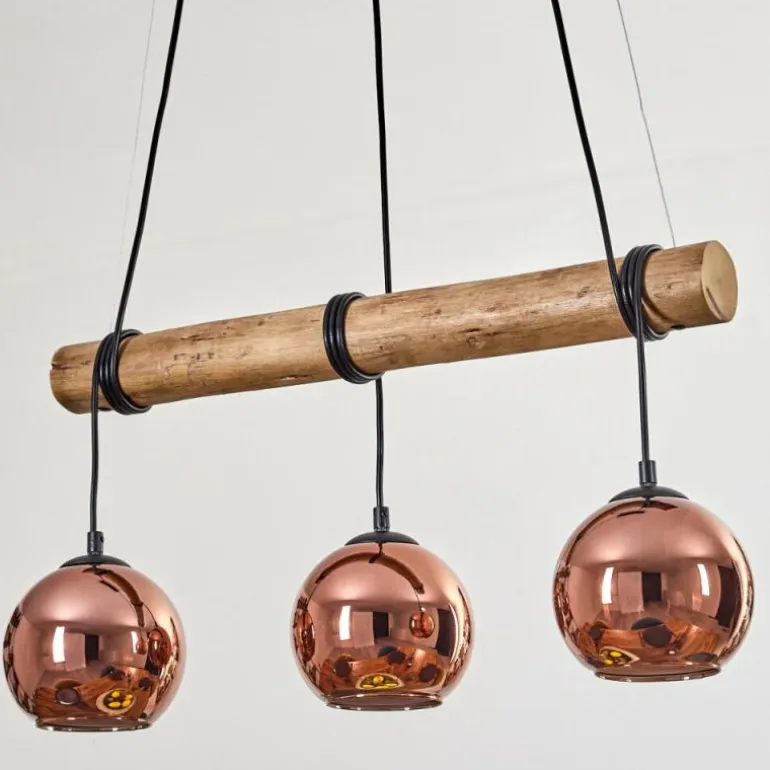 Koyoto Suspension, Boule lumineuse, Suspension Écru, Noir, 3 lumières