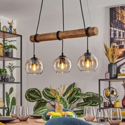 Koyoto Suspension, Boule lumineuse, Suspension Écru, Noir, 3 lumières