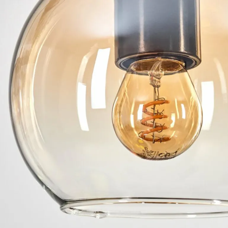 Koyoto Suspension, Boule lumineuse, Suspension Écru, Noir, 3 lumières