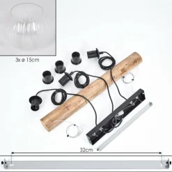 Koyoto Suspension, Boule lumineuse, Suspension Écru, Noir, 3 lumières