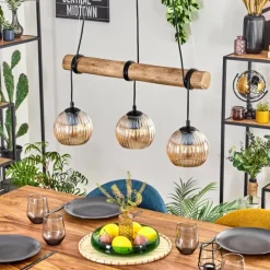 Koyoto Suspension, Boule lumineuse, Suspension Écru, Noir, 3 lumières
