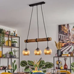 Koyoto Suspension, Boule lumineuse, Suspension Écru, Noir, 3 lumières