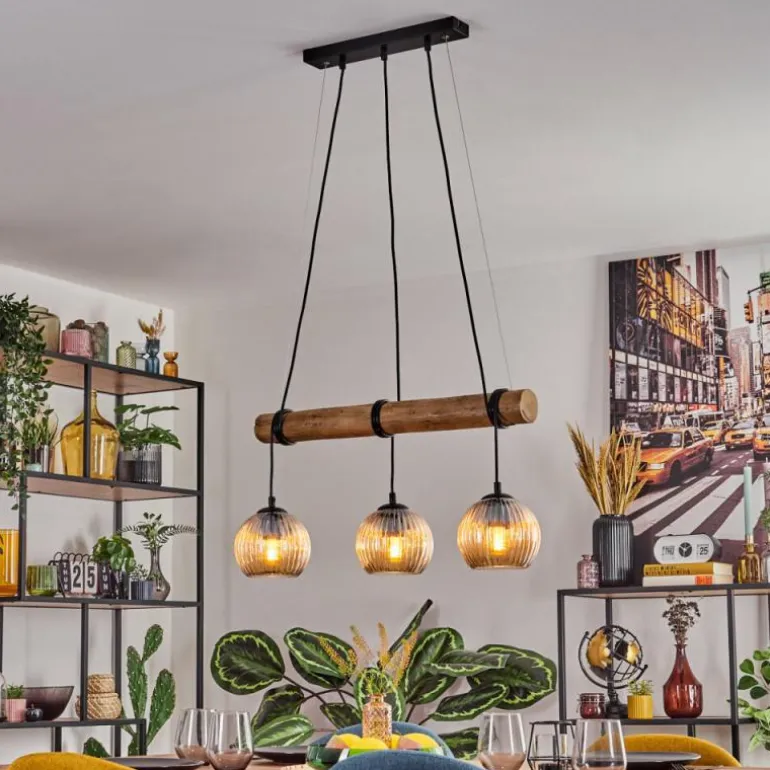 Koyoto Suspension, Boule lumineuse, Suspension Écru, Noir, 3 lumières