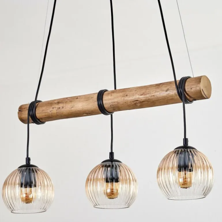 Koyoto Suspension, Boule lumineuse, Suspension Écru, Noir, 3 lumières
