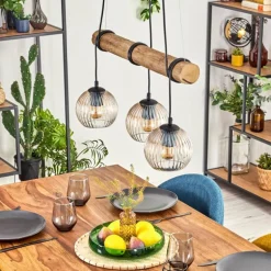 Koyoto Suspension, Boule lumineuse, Suspension Écru, Noir, 3 lumières