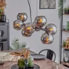 Koyoto Suspension, Boule lumineuse, Suspension Chrome, Fumé, 8 lumières