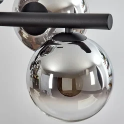 Koyoto Suspension, Boule lumineuse, Suspension Chrome, Clair, Fumé, 8 lumières